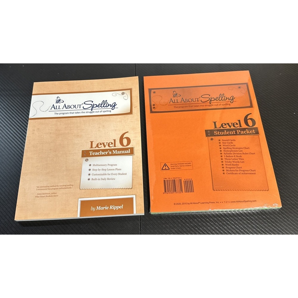 All About Spelling Level 6 Student Packet And Teacher's manual NEW